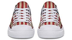 American Skull White Lowtop Sneaker