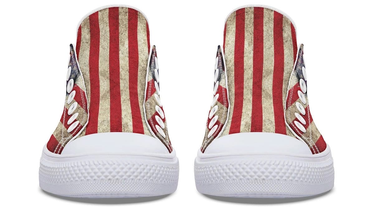 American Skull White Lowtop Sneaker