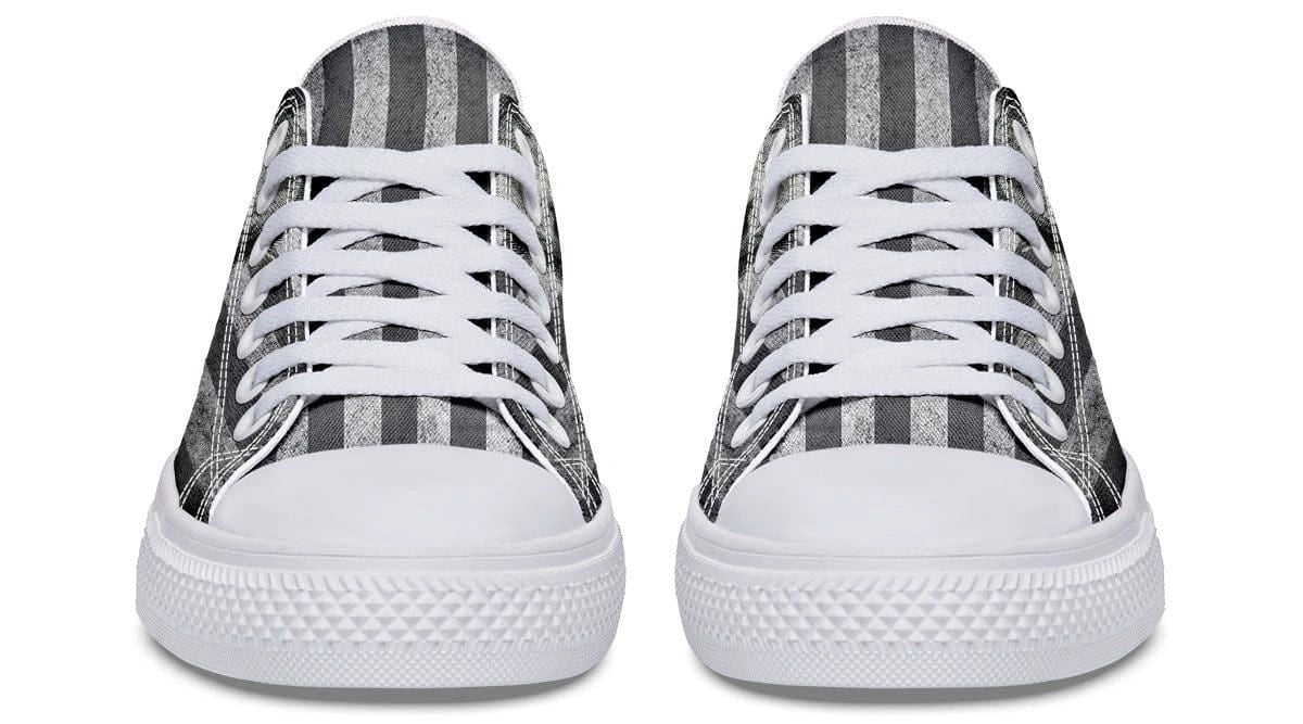 B&W American Skull White Lowtop Sneaker