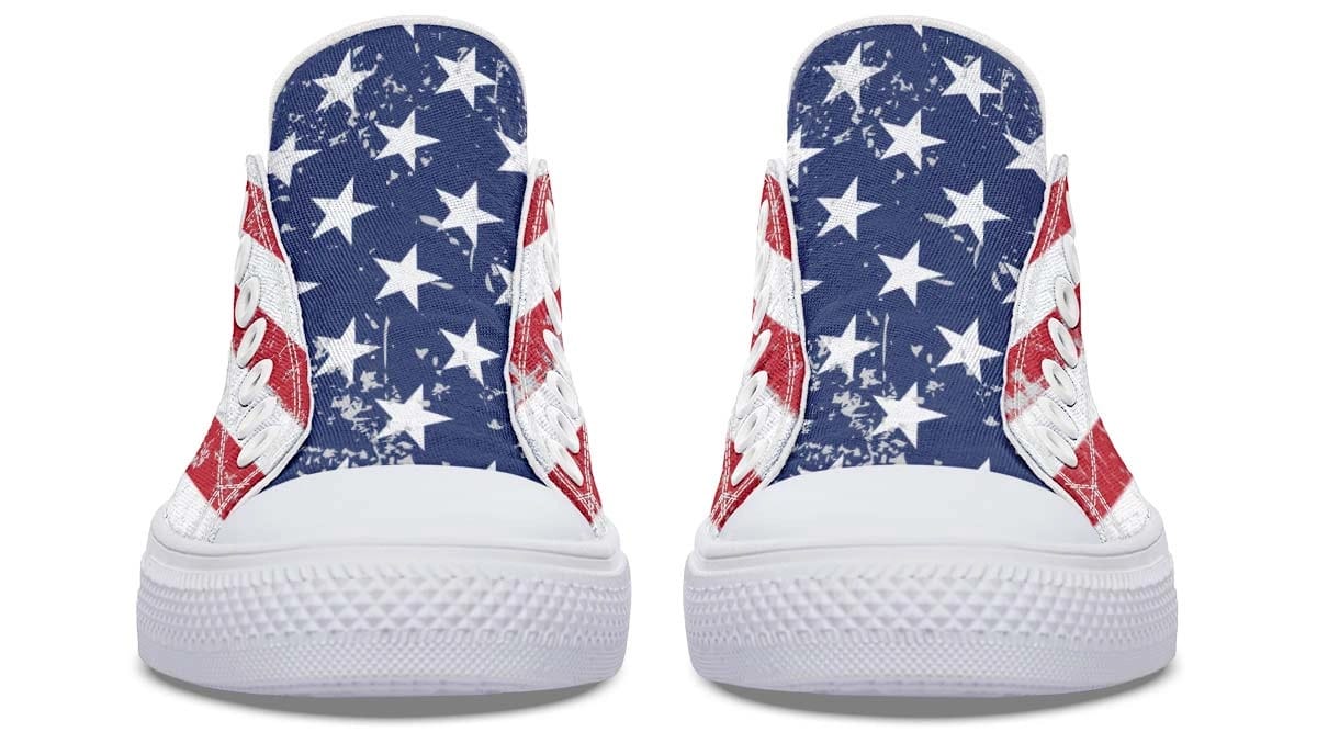 American Flag White Lowtop Sneaker