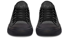Mandala Skull Pattern Black Lowtop Sneaker