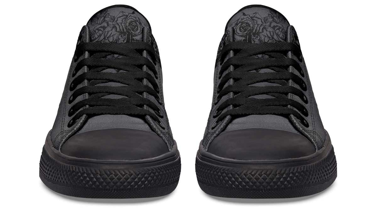Moth and Rose Black Lowtop Sneaker