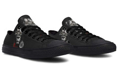 Lion and Rose Black Lowtop Sneaker