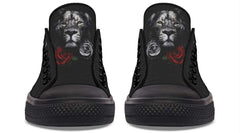 Lion and Rose Black Lowtop Sneaker
