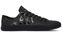Death and Crow Black Lowtop Sneaker