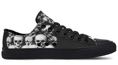 Full of Skull Pattern Black Lowtop Sneaker
