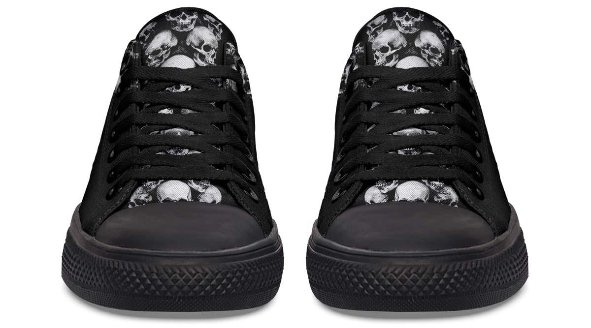 Full of Skull Pattern Black Lowtop Sneaker