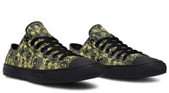 Camo Skull Pattern Black Lowtop Sneaker
