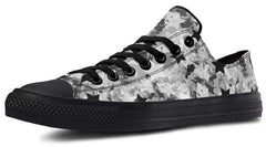 Black And White Polygon Pattern Lowtop Sneaker