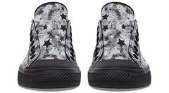 Black And White Polygon Pattern Lowtop Sneaker