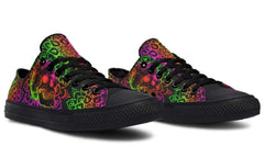 Mandala Skull Rainbow Color Pattern Lowtop Sneaker