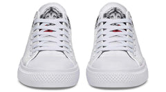Lion With Rose White Lowtop Sneaker