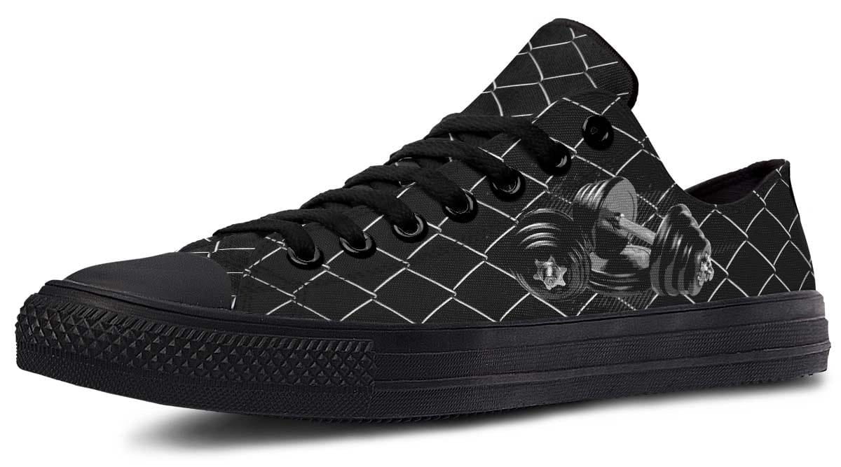 Net Pattern with Dumbbell Lowtop Sneaker