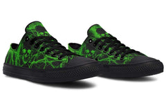Green Lighting Skull Art Lowtop Sneaker
