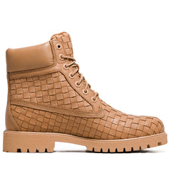 Timberland Textured Premium 6" Lace Up Boot - Medium Beige Full Grain