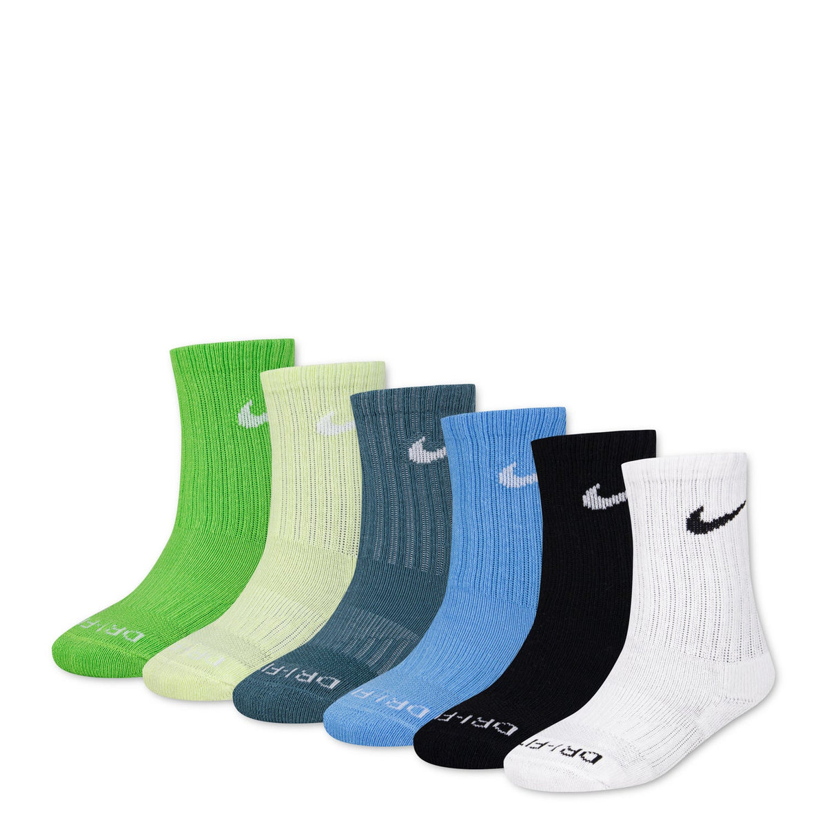 6 Pack X-Small Dri-Fit Performance Basic Crew