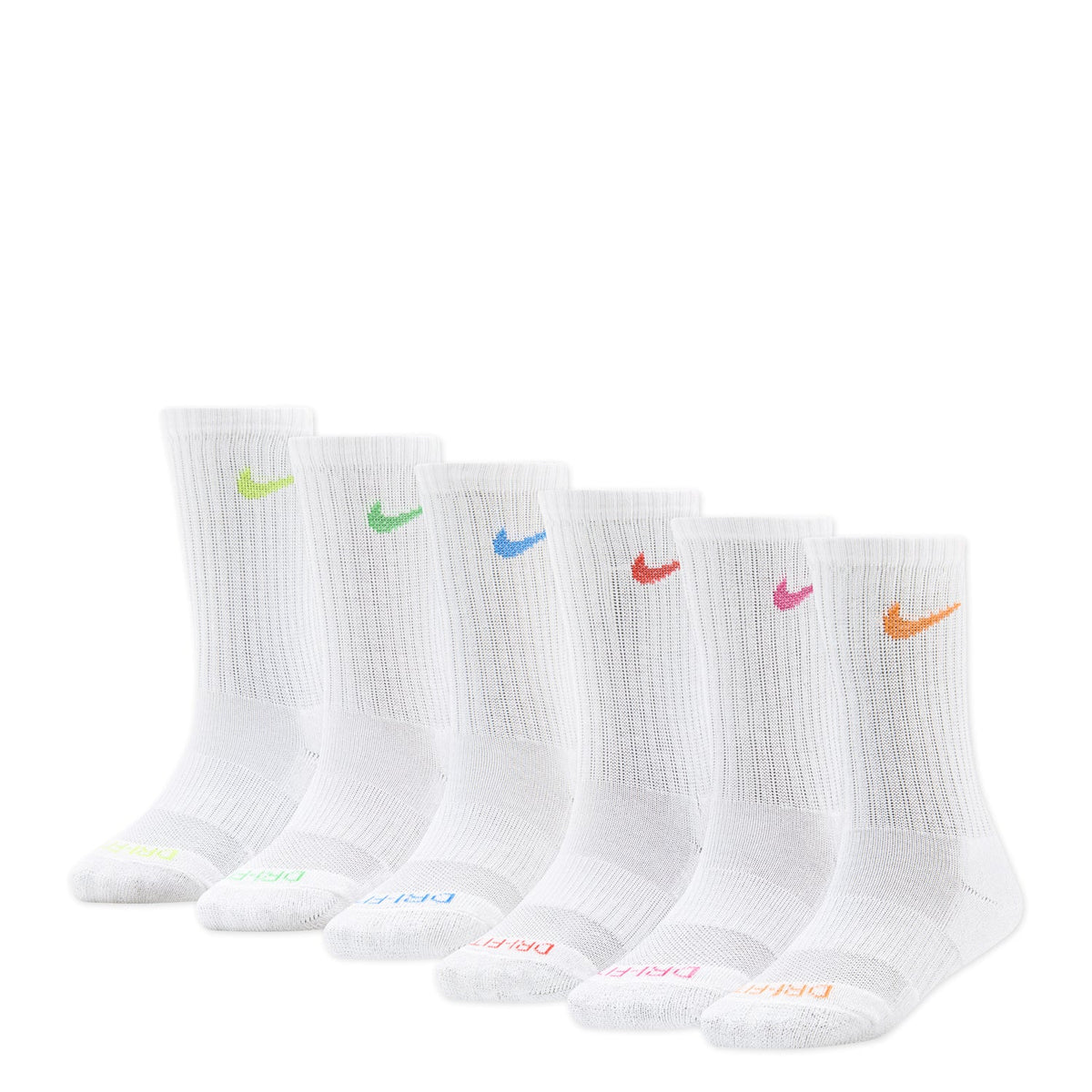 6 Pack X-Small Dri-Fit Performance Basic Crew