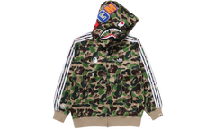 adidas x BAPE Relaxed Fit Track Camo Shark Full Zip Hoodie Green