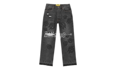 Godspeed Scattered GS Logo Black Wash Denim Jeans