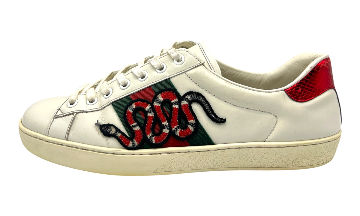 Gucci Ace Embroidered Snake (PreOwned) (Missing One Insole)