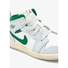 Jordan 1 Mid Summit White Pure Platinum Sail Pine Green (TD)