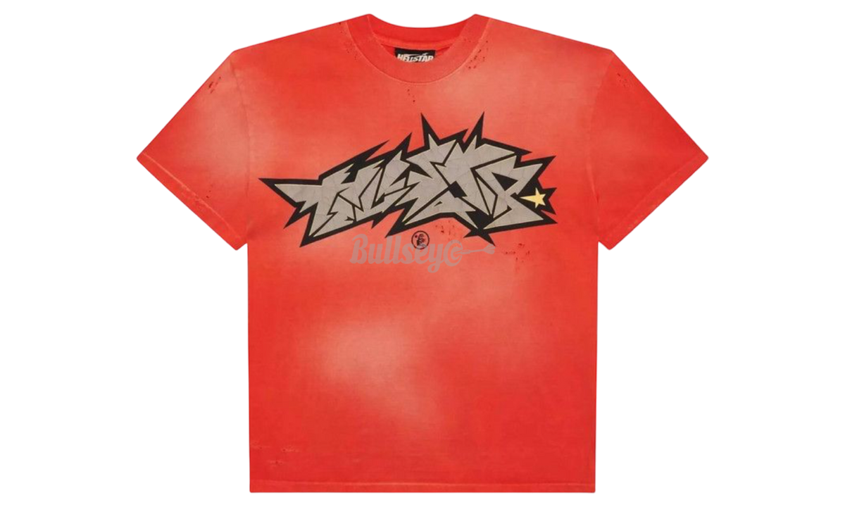 Hellstar Crack Paint Red T-Shirt