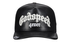 Godspeed Forever Premium Leather Black Trucker Hat