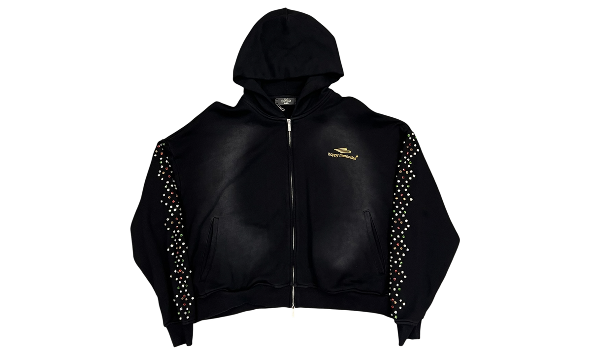 HMDD Black Crystal Zip Up Hoodie (Preowned)