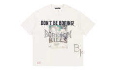 Boredom Kills Grim Vintage White T-Shirt