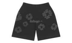 Denim Tears Mono Black Cotton Wreath Sweat Shorts