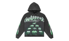 Godspeed Overstimulation 2025 Washed Black Hoodie