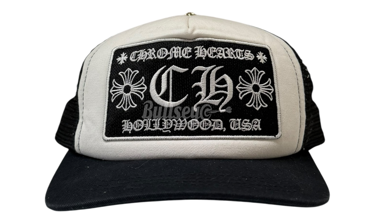 Chrome Hearts White/Black Hollywood Trucker Hat