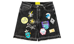 Godspeed Patchwork Black Denim Shorts