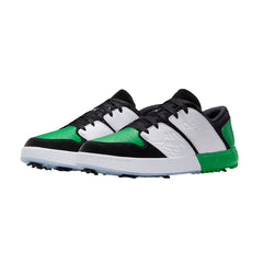 Jordan NU Retro 1 Low Golf Black White Blue Tint Lucky Green