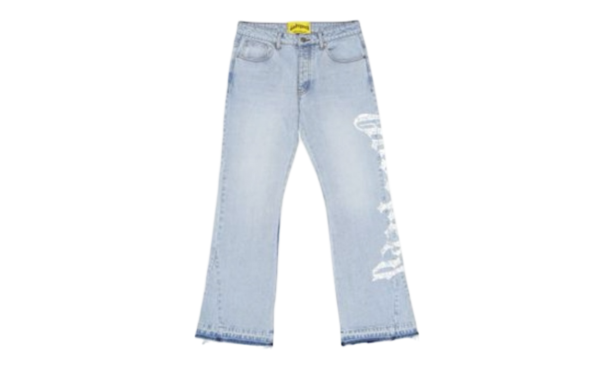 Godspeed OG Logo Blue Denim Flared Jeans