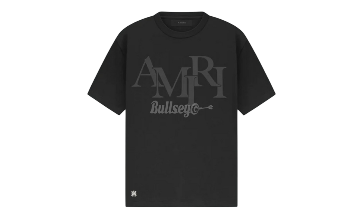 Amiri Staggered Logo Black/Black T-Shirt
