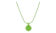 Chrome Hearts Green Crossball Charm