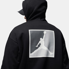 Jordan Brooklyn Fleece Hoodie Black back Logo