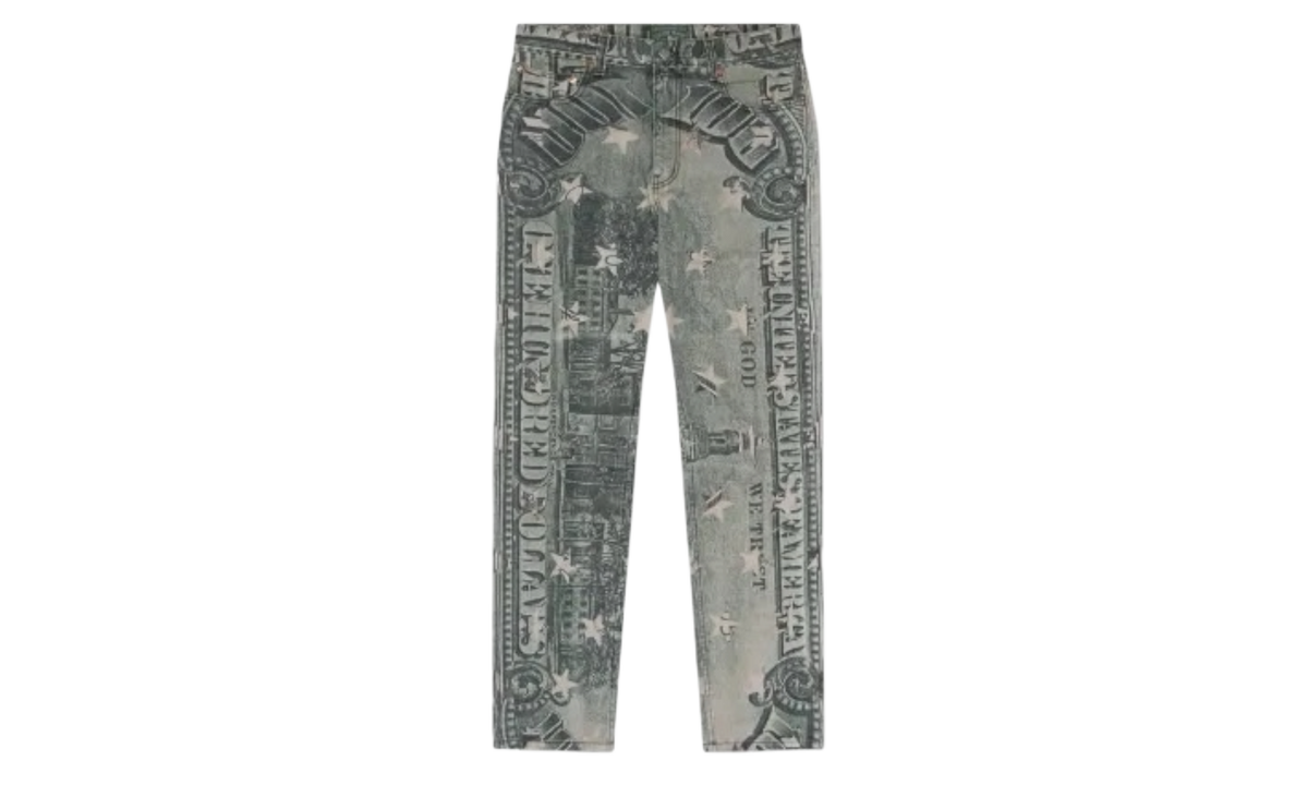 Denim Tears Green Jeans Dollar Printed