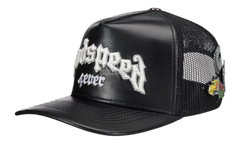 Godspeed Forever Premium Leather Black Trucker Hat