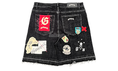 Godspeed Patchwork Black Denim Shorts