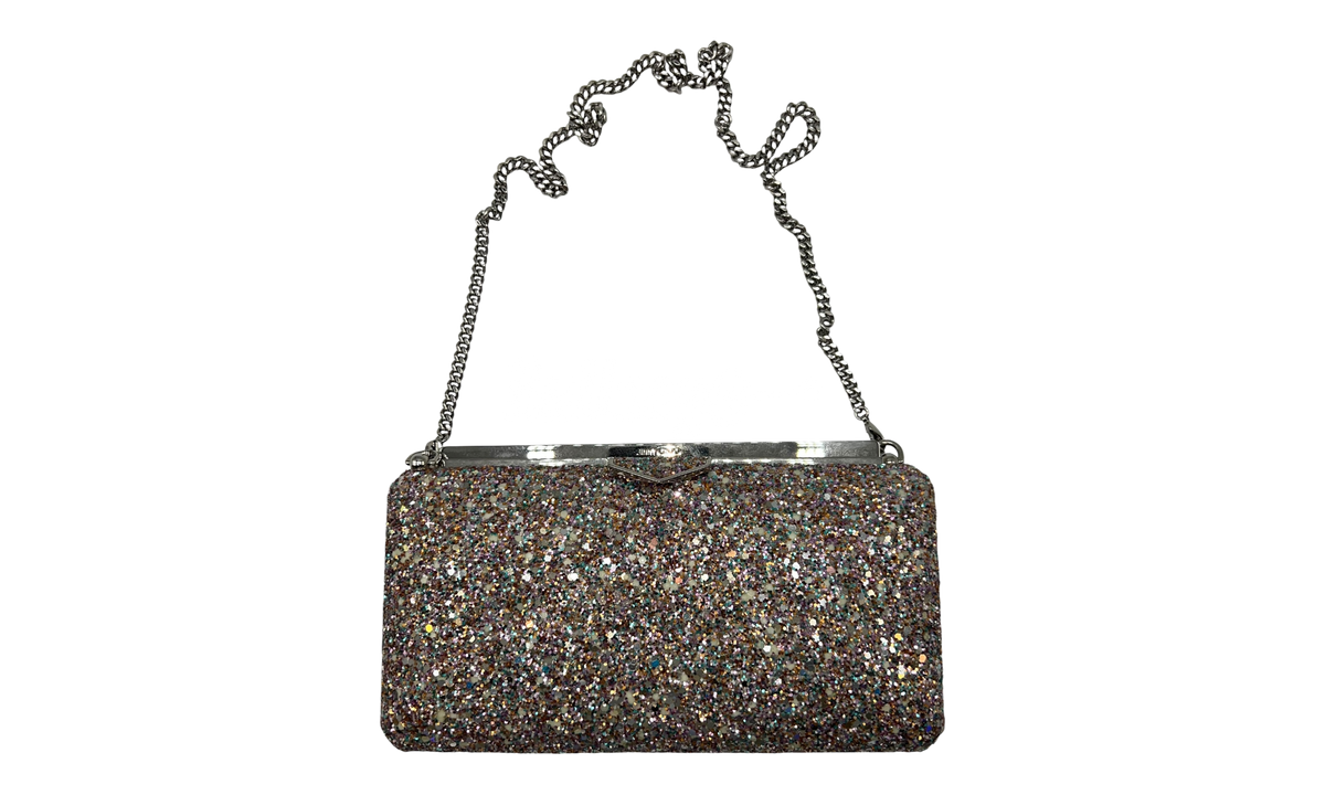 Jimmy Choo Ellipse  Glow-In-The-Dark Glitter Clutch Bag