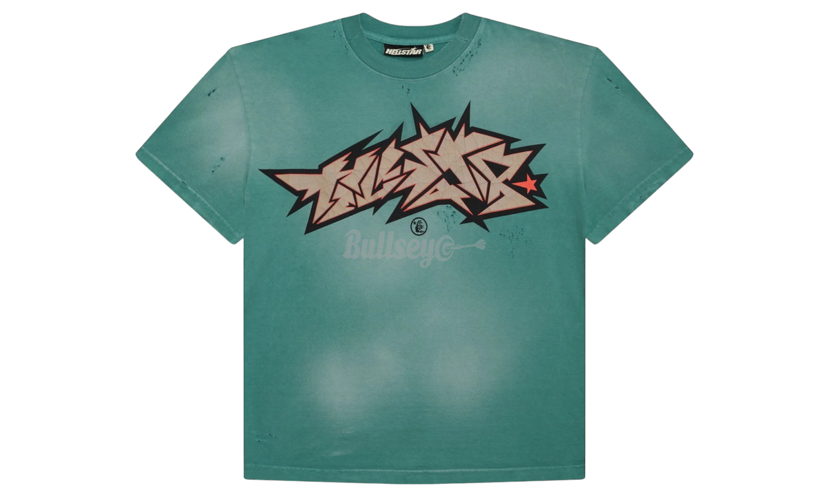Hellstar Crack Paint Green T-Shirt
