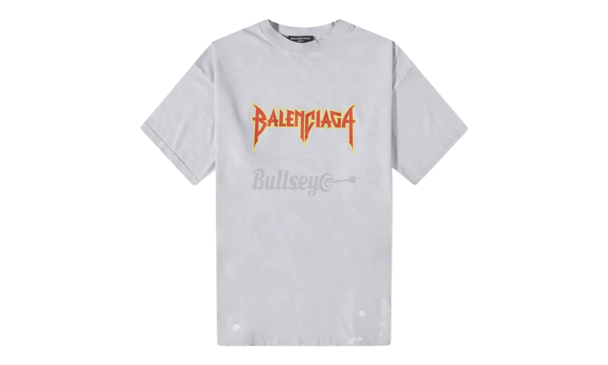 Balenciaga Metal Logo Grey T-Shirt