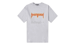 Balenciaga Metal Logo Grey T-Shirt