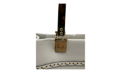 Fendi Vitello King Plexiglass Elaphe Snakeskin Ice White Tote (PreOwned)