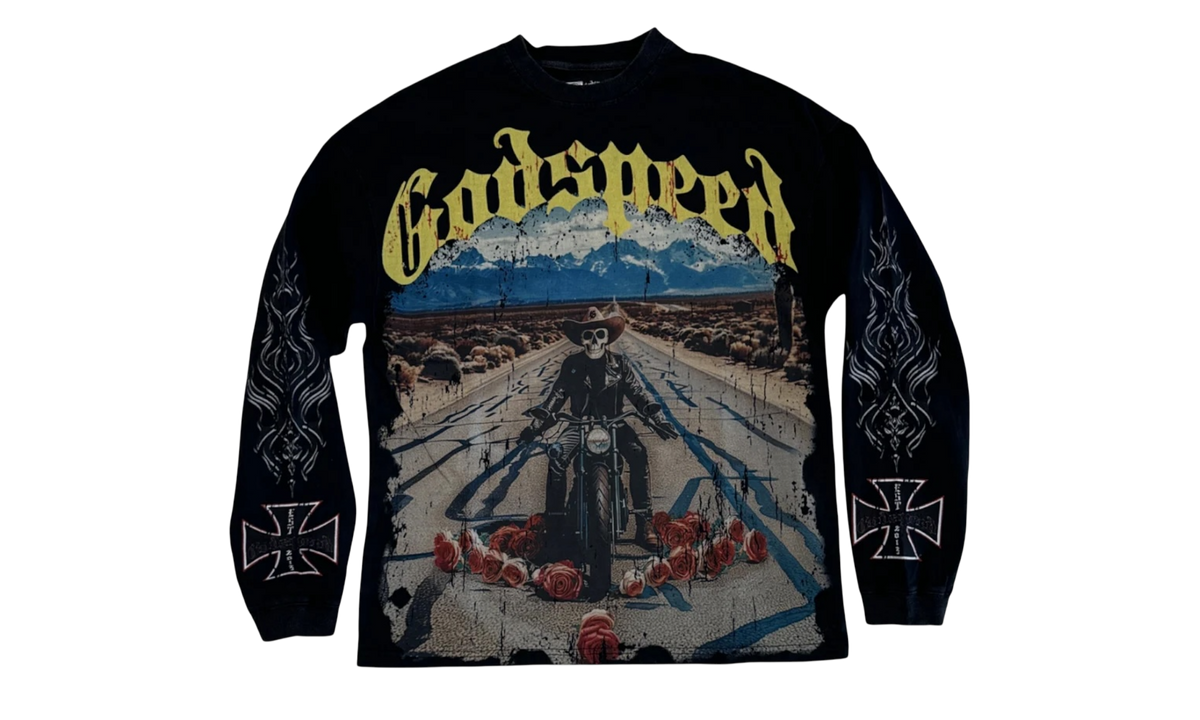 Godspeed Long Lonely Road Thermal Tee Black Wash (PreOwned)
