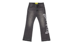 Godspeed OG Logo Grey Washed Denim Flared Jeans