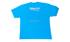 Balenciaga Political Campaign Logo Light Blue T-Shirt