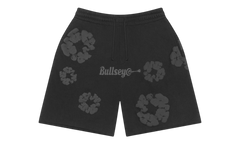 Denim Tears Mono Black Cotton Wreath Sweat Shorts